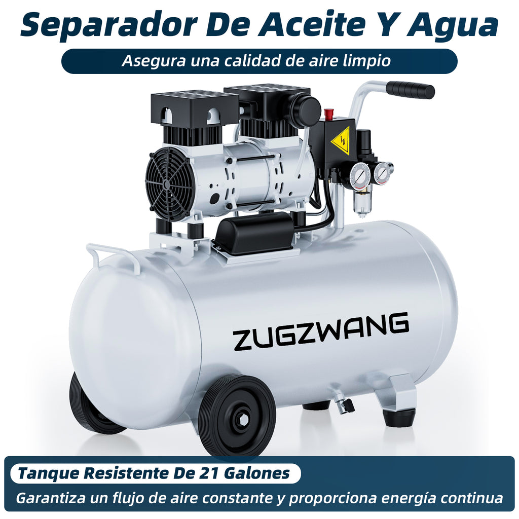  220V 135W compresor de bomba de aire silencioso sin escobillas  sin aceite para ayudar a gas smal ZuRong - (Voltaje: 220V, Color: Plata) :  Herramientas y Mejoras del Hogar